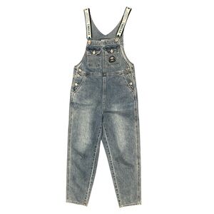 TEENIE WEENIE S (170/74A) denim overalls adjustable strap brand name and logo